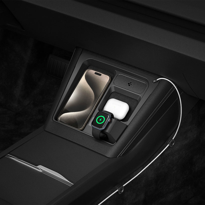 Nabíjecí stanice Spigen Tesla 3 in 1 Wireless Charging Hub Mount - černá - bonami.click