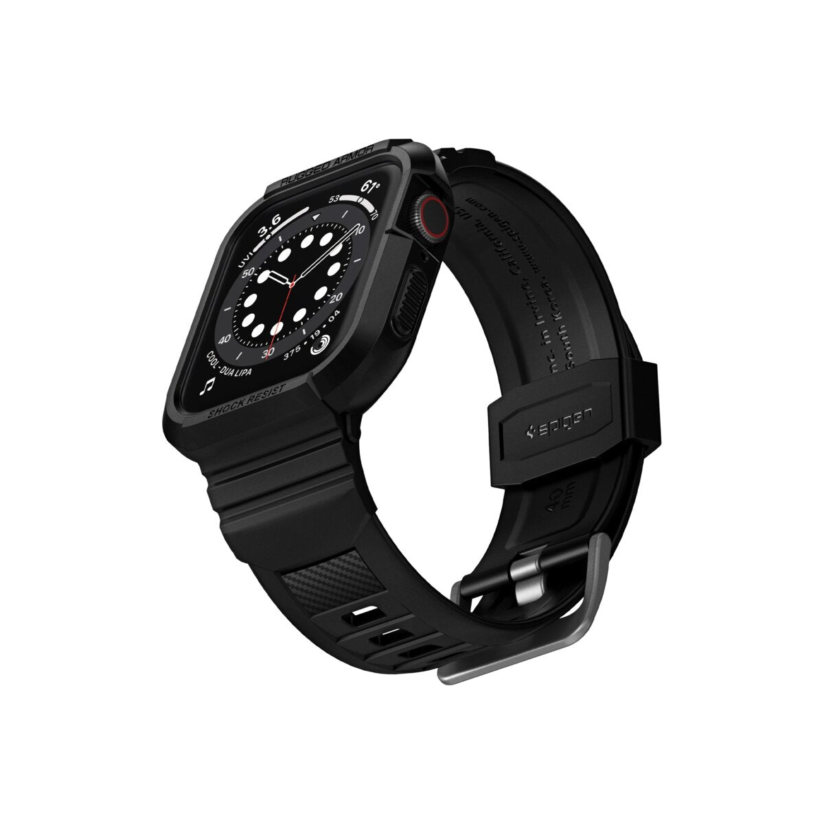 Řemínek pro Apple Watch 30/40/41 mm Spigen Rugged Armor Pro - černá - bonami.click