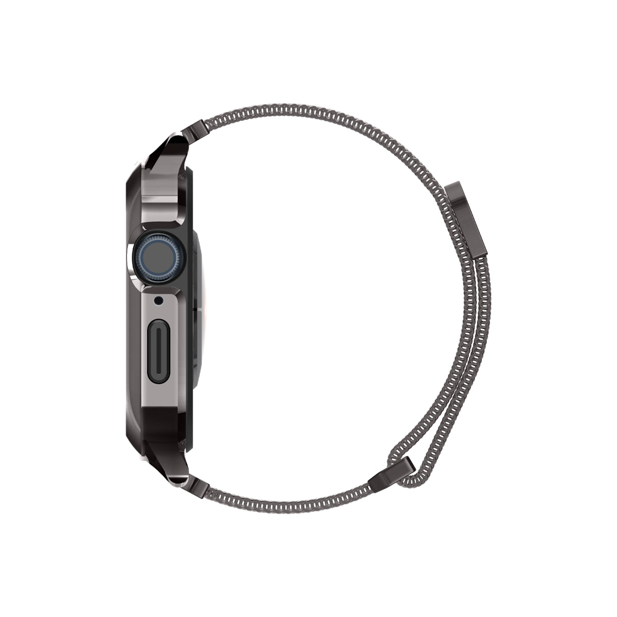 Řemínek pro Apple Watch 42/44/45/49 mm Spigen Metal Fit Pro - šedý - bonami.click