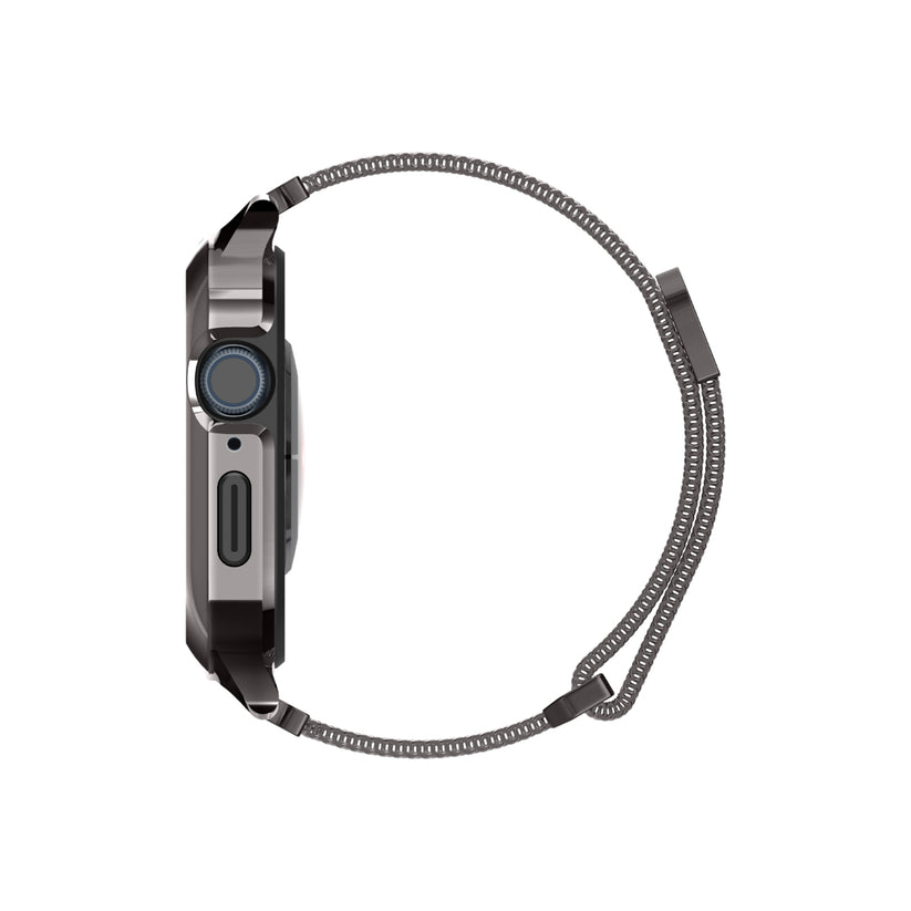 Řemínek pro Apple Watch 42/44/45/49 mm Spigen Metal Fit Pro - šedý - bonami.click
