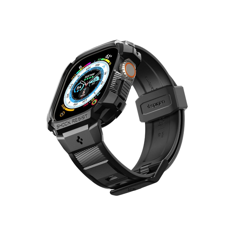 Řemínek pro Apple Watch Ultra 49 mm Spigen Rugged Armor Pro - černý - bonami.click