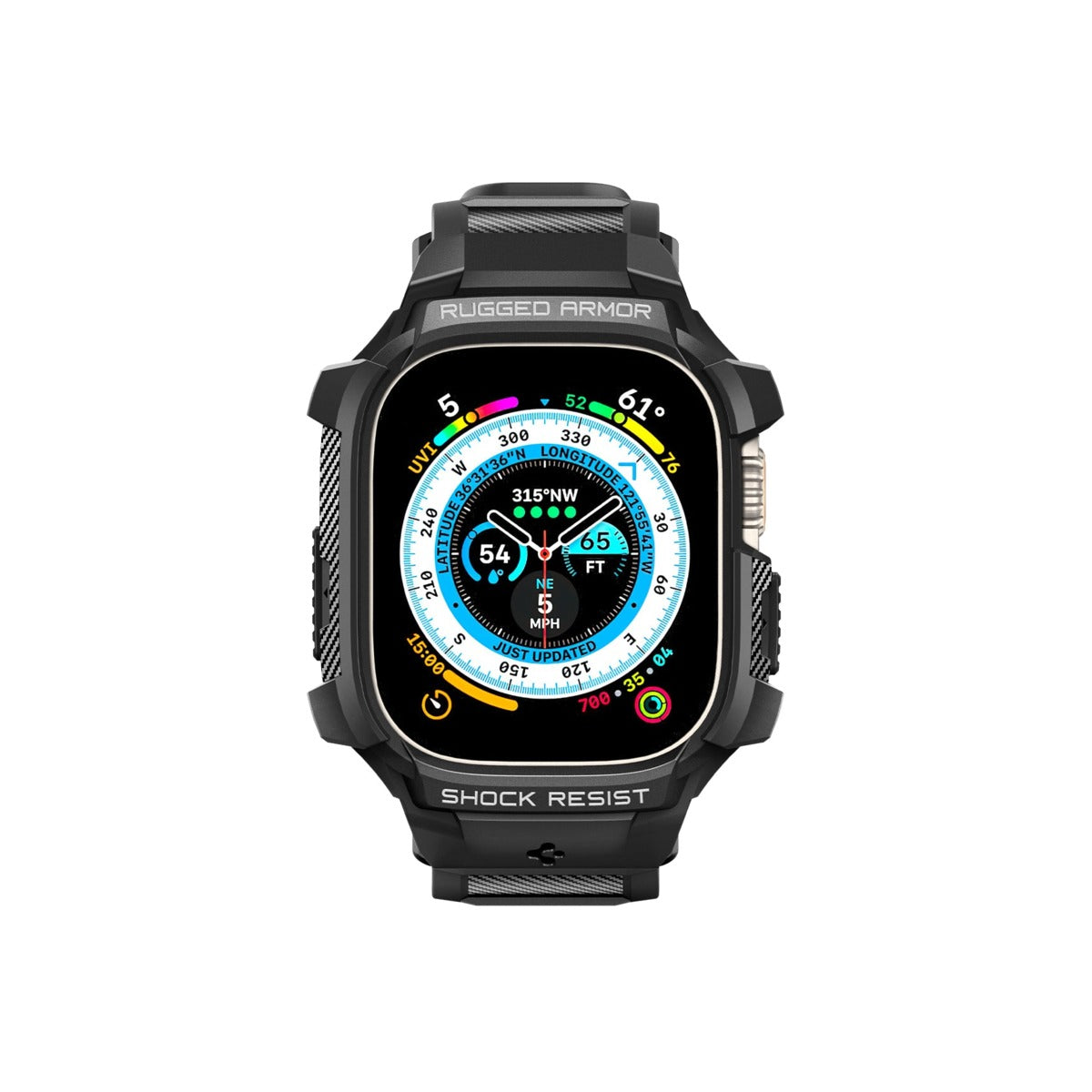 Řemínek pro Apple Watch Ultra 49 mm Spigen Rugged Armor Pro - černý - bonami.click