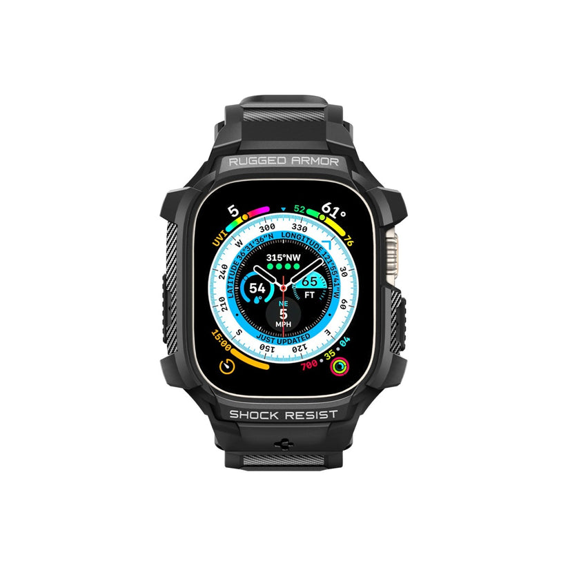Řemínek pro Apple Watch Ultra 49 mm Spigen Rugged Armor Pro - černý - bonami.click