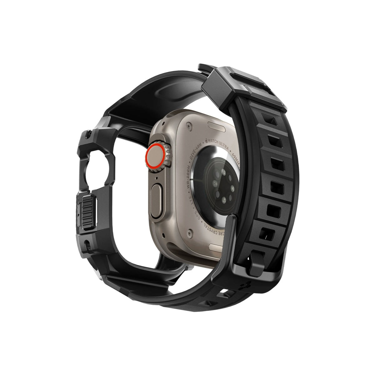 Řemínek pro Apple Watch Ultra 49 mm Spigen Rugged Armor Pro - černý - bonami.click