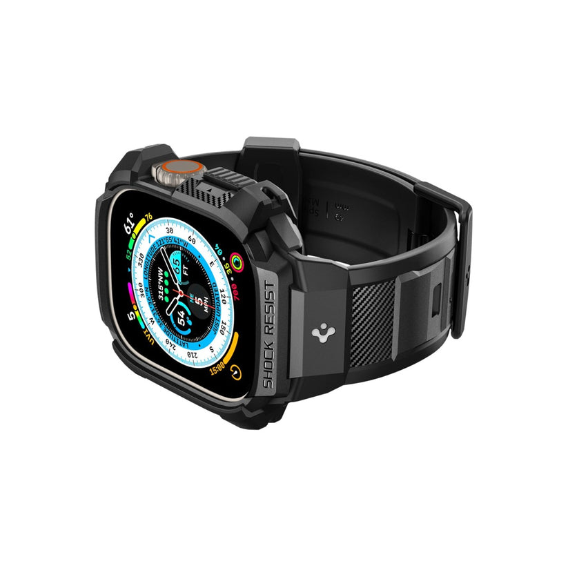 Řemínek pro Apple Watch Ultra 49 mm Spigen Rugged Armor Pro - černý - bonami.click