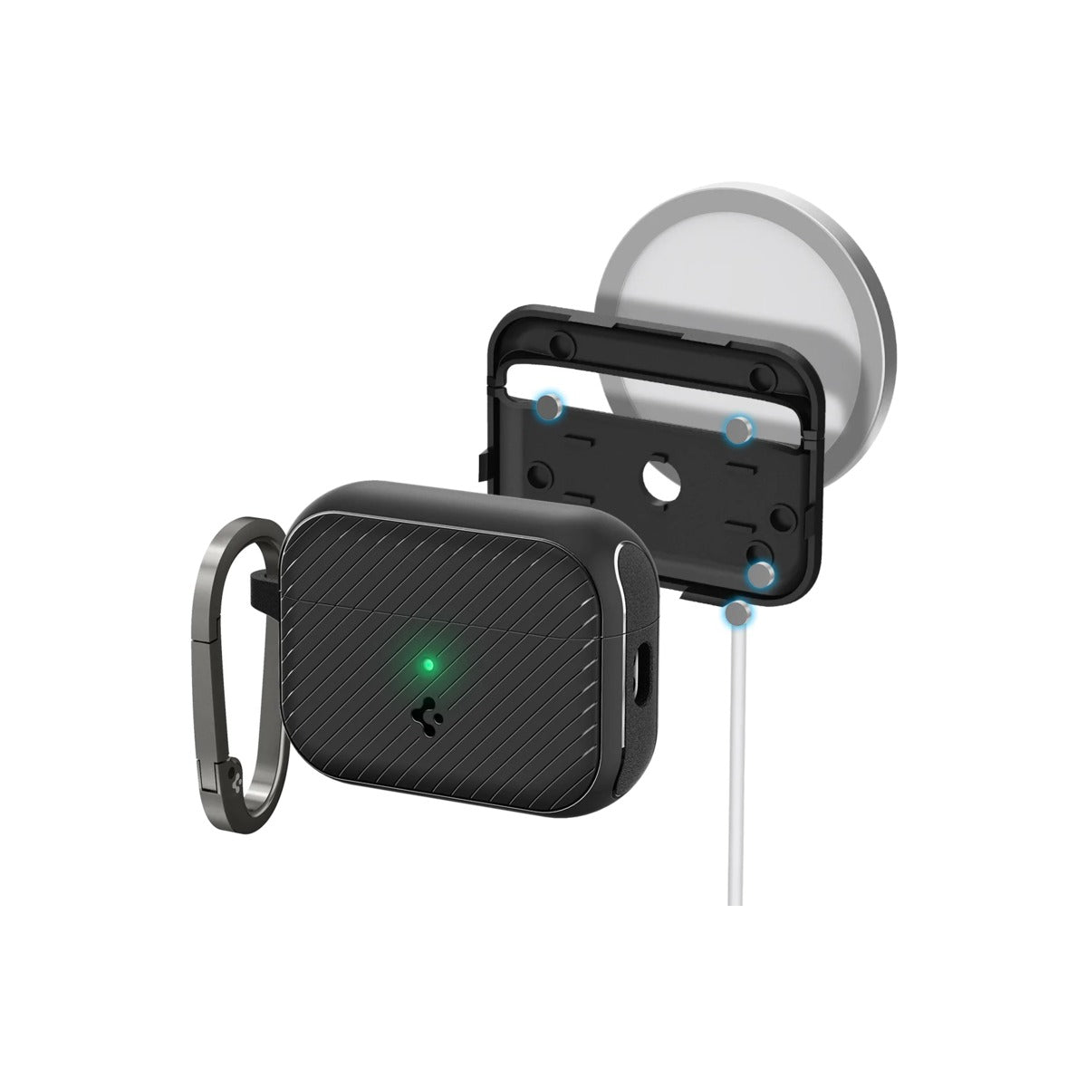 Obal pro AirPods Pro 2. gen Spigen Mag Armor s MagSafe - černý - bonami.click