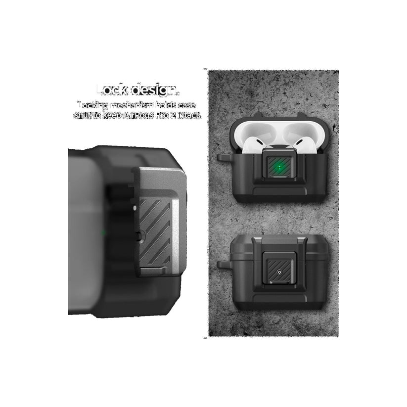Obal pro AirPods Pro 2. gen Spigen Lock Fit - černý - bonami.click