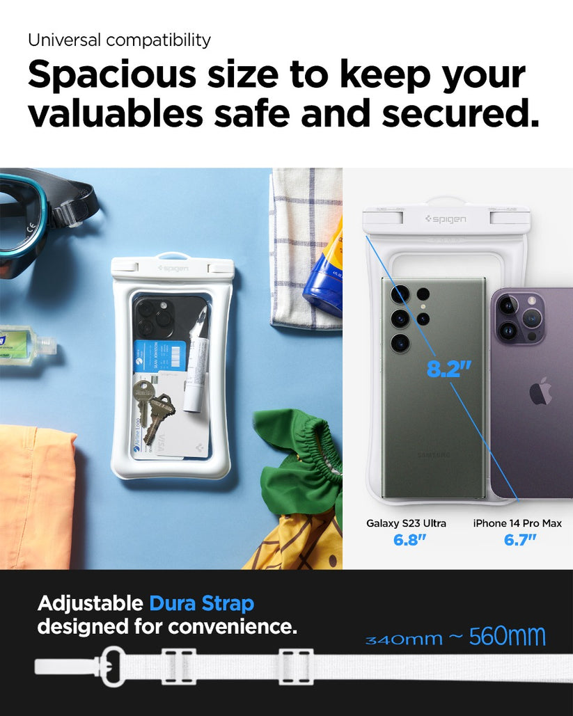 Vodotěsné plovoucí pouzdro Spigen Aqua Shield A610 - bílé - bonami.click