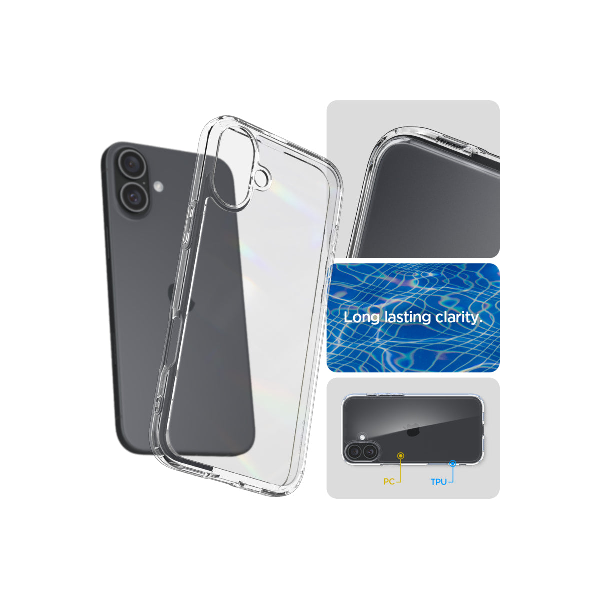 Kryt pro iPhone 16 Spigen Crystal Hybrid - průhledný - bonami.click