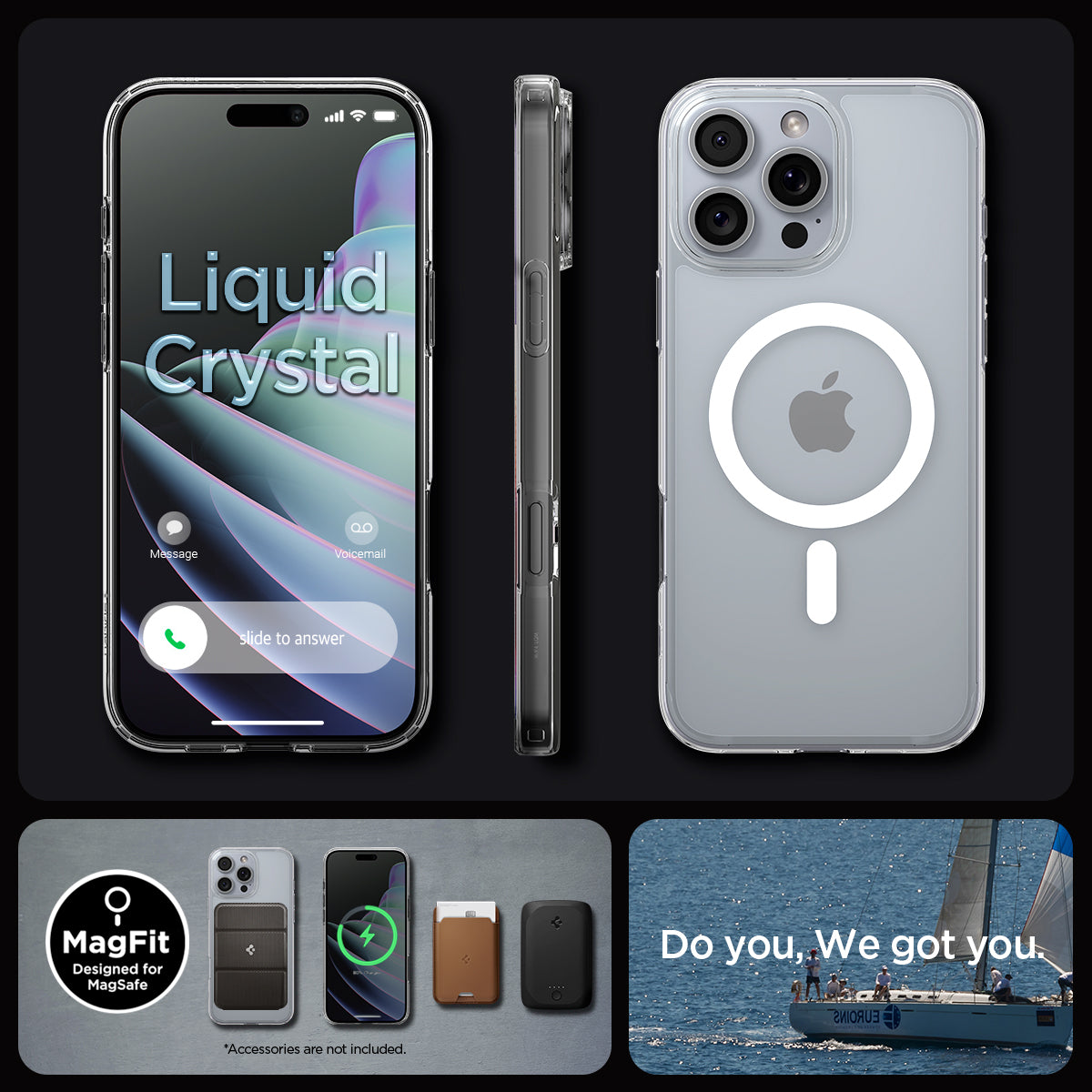 Kryt pro iPhone 16 Pro Spigen Crystal Flex MagSafe - průhledný - bonami.click