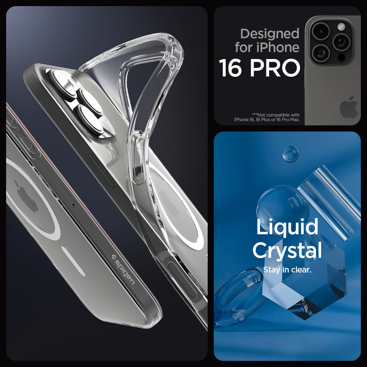 Kryt pro iPhone 16 Pro Spigen Crystal Flex MagSafe - průhledný - bonami.click