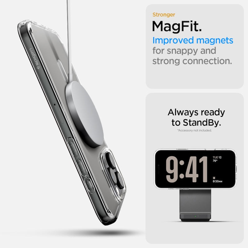 MagSafe kryt pro iPhone 16 Pro Max Spigen Ultra Hybrid T-series - bílý - bonami.click