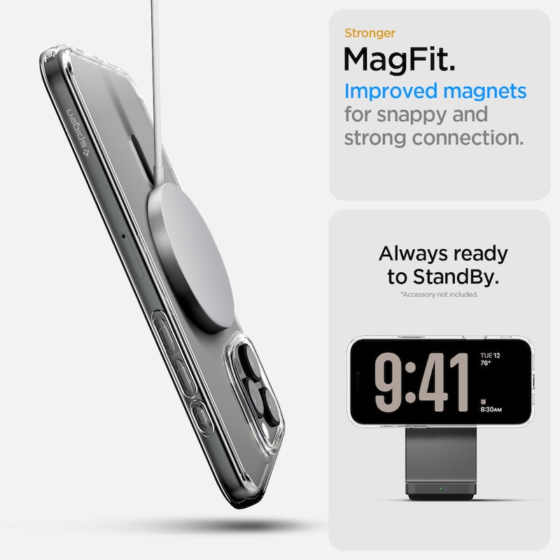 MagSafe kryt pro iPhone 16 Pro Spigen Ultra Hybrid T-series - šedý - bonami.click
