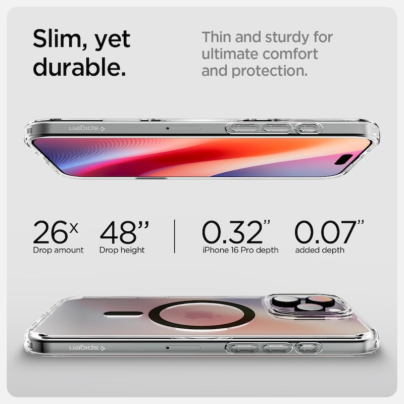 MagSafe kryt pro iPhone 16 Pro Spigen Ultra Hybrid T-series - šedý - bonami.click