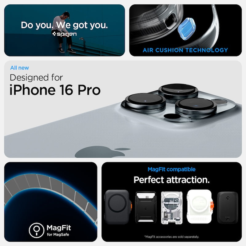 MagSafe kryt pro iPhone 16 Pro Spigen Ultra Hybrid T-series - černý - bonami.click