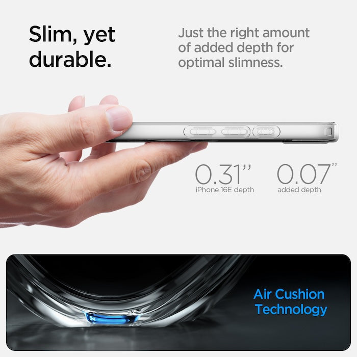 MagSafe kryt pro iPhone 16e Spigen Crystal Flex - průhledný - bonami.click