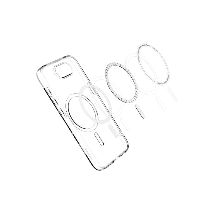MagSafe kryt pro iPhone 16e Spigen Crystal Flex - průhledný - bonami.click