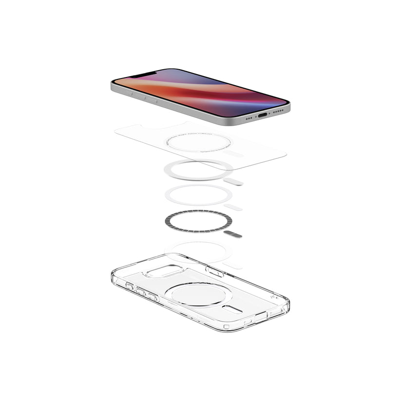 MagSafe kryt pro iPhone 16e Spigen Crystal Hybrid - průhledný - bonami.click