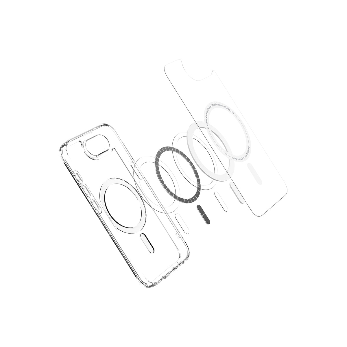 MagSafe kryt pro iPhone 16e Spigen Crystal Hybrid - průhledný - bonami.click