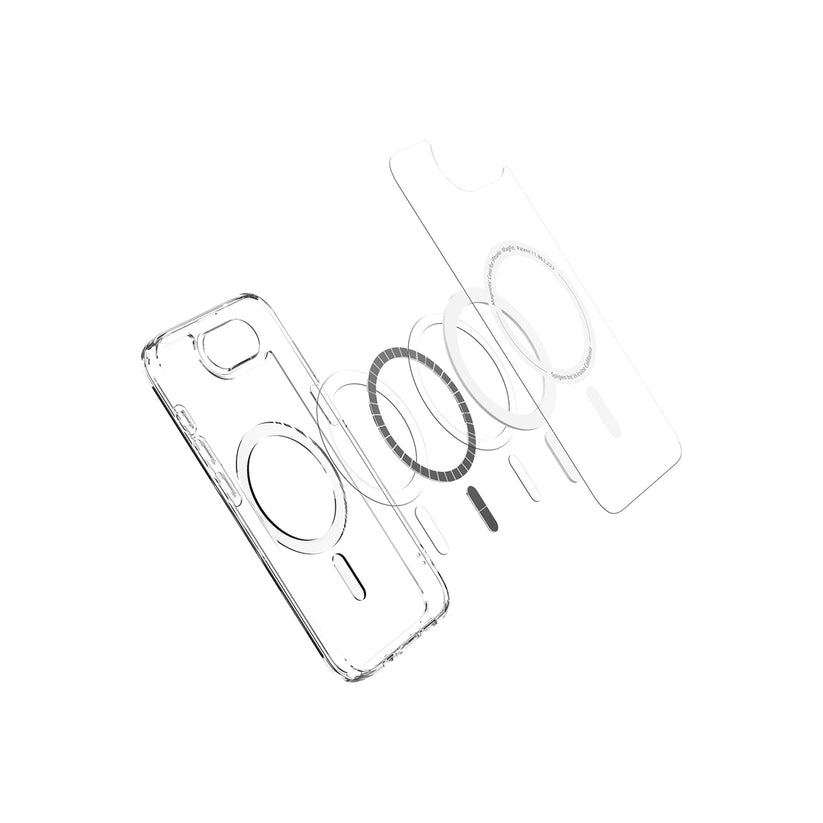 MagSafe kryt pro iPhone 16e Spigen Crystal Hybrid - průhledný - bonami.click
