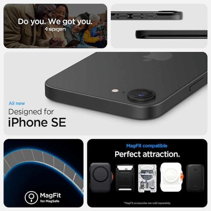 MagSafe kryt pro iPhone 16e Spigen Thin Fit - černý - bonami.click
