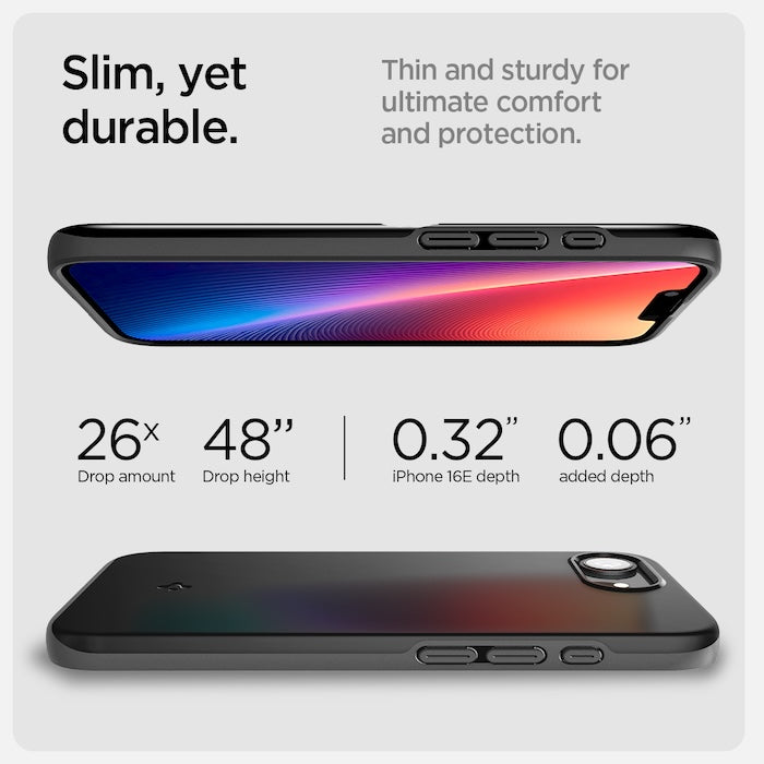 MagSafe kryt pro iPhone 16e Spigen Thin Fit - černý - bonami.click
