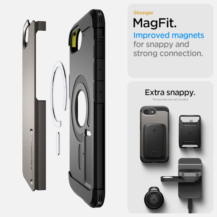 MagSafe kryt pro iPhone 16e Spigen Tough Armor - šedý - bonami.click