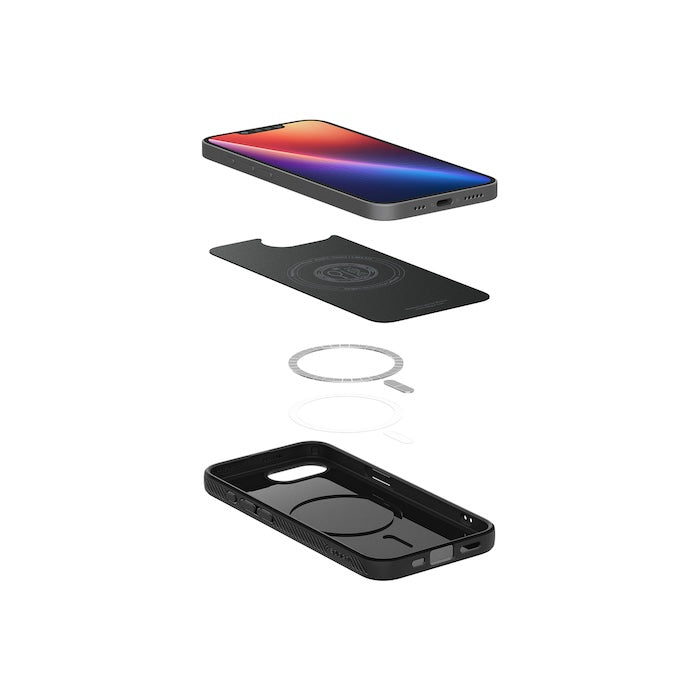MagSafe kryt pro iPhone 16e Spigen Liquid Air - matně černý - bonami.click