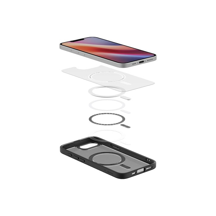 MagSafe kryt pro iPhone 16e Spigen Crystal Hybrid - černý - bonami.click