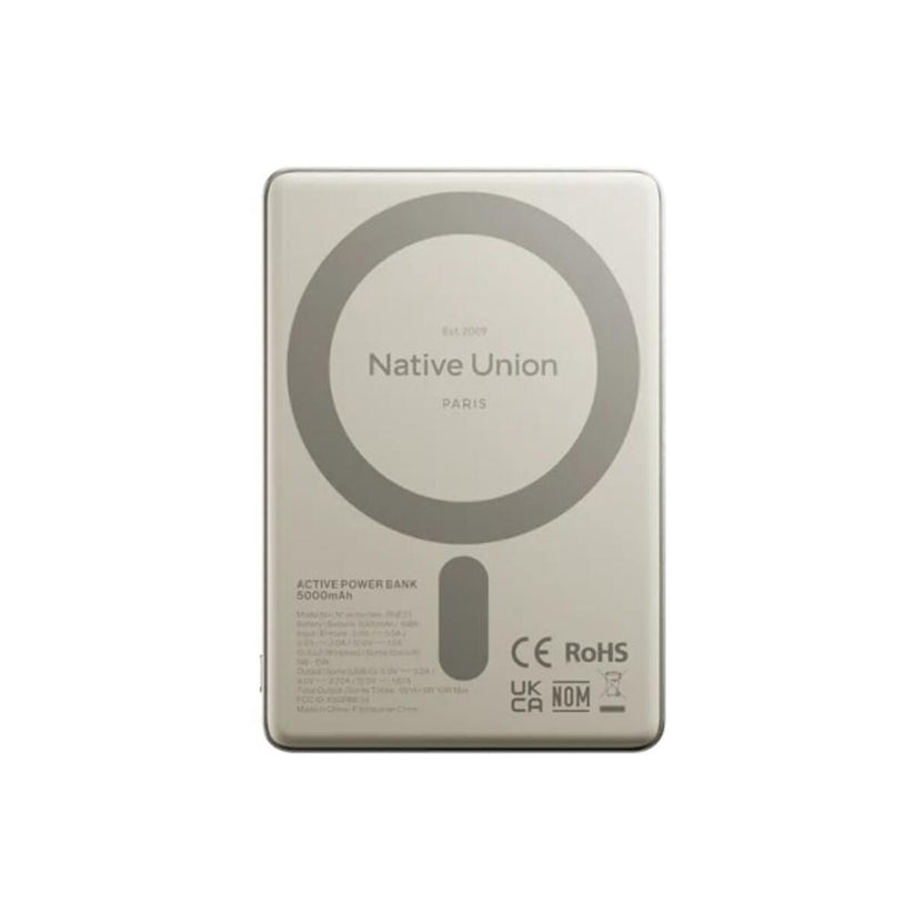 MagSafe powerbanka Native Union Active 5000mAh - stříbrná - bonami.click