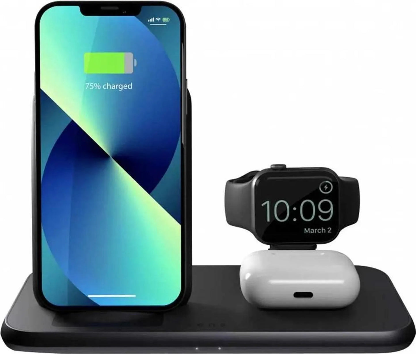 Hliníková bezdrátová nabíječka Zens Aluminium 4-in-1 Stand s 45W USB-C PD adaptérem