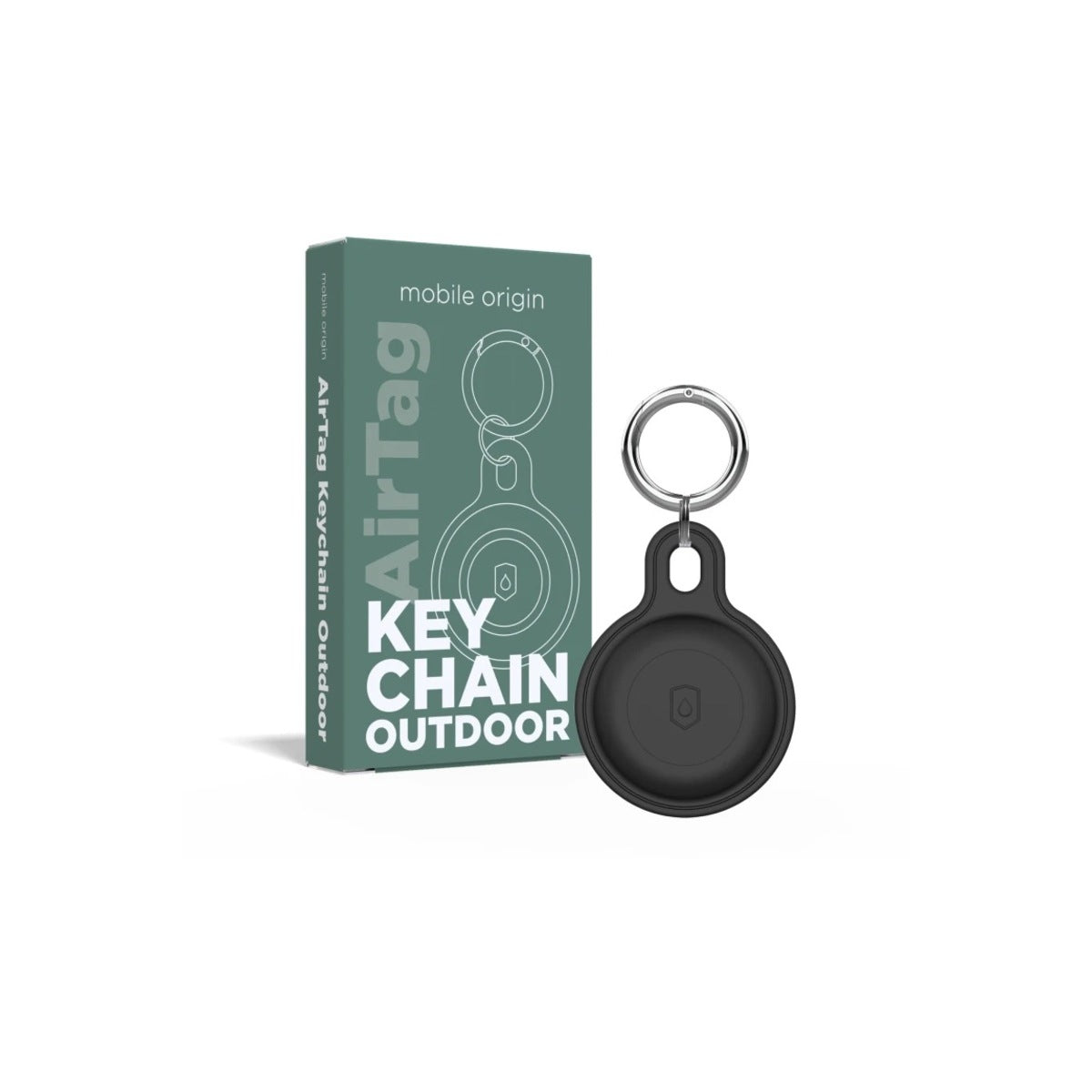 Přívěšek pro AirTag Mobile Origin Airtag Outdoor KeyChain - černý - bonami.click