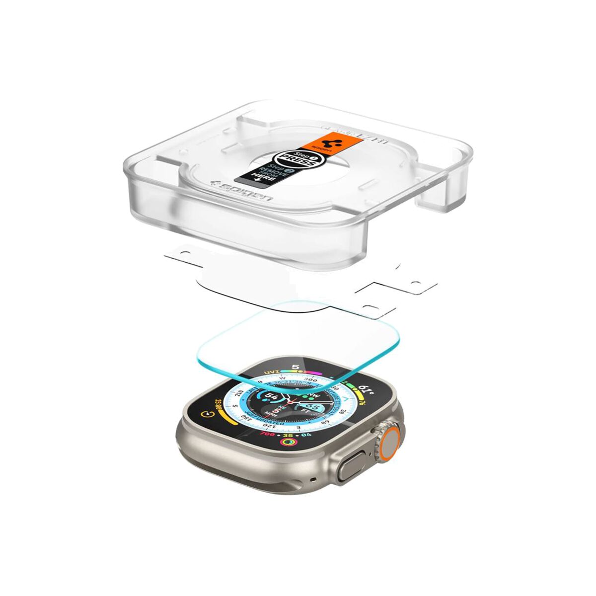 Ochranné sklo pro Apple Watch Ultra 49mm Spigen Glass EZ Fit 2 - bonami.click