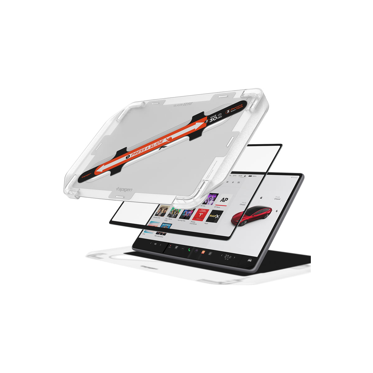 Ochranné sklo na displej Spigen Tesla EZ Fit Anti Glare Screen Protector - bonami.click