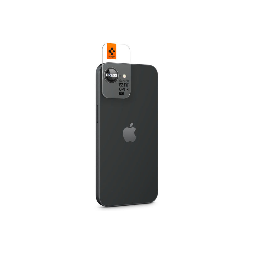 Ochranné sklo na čočku pro iPhone 16e Spigen Glass tR EZ Fit Optik Pro (2ks) - černé - bonami.click