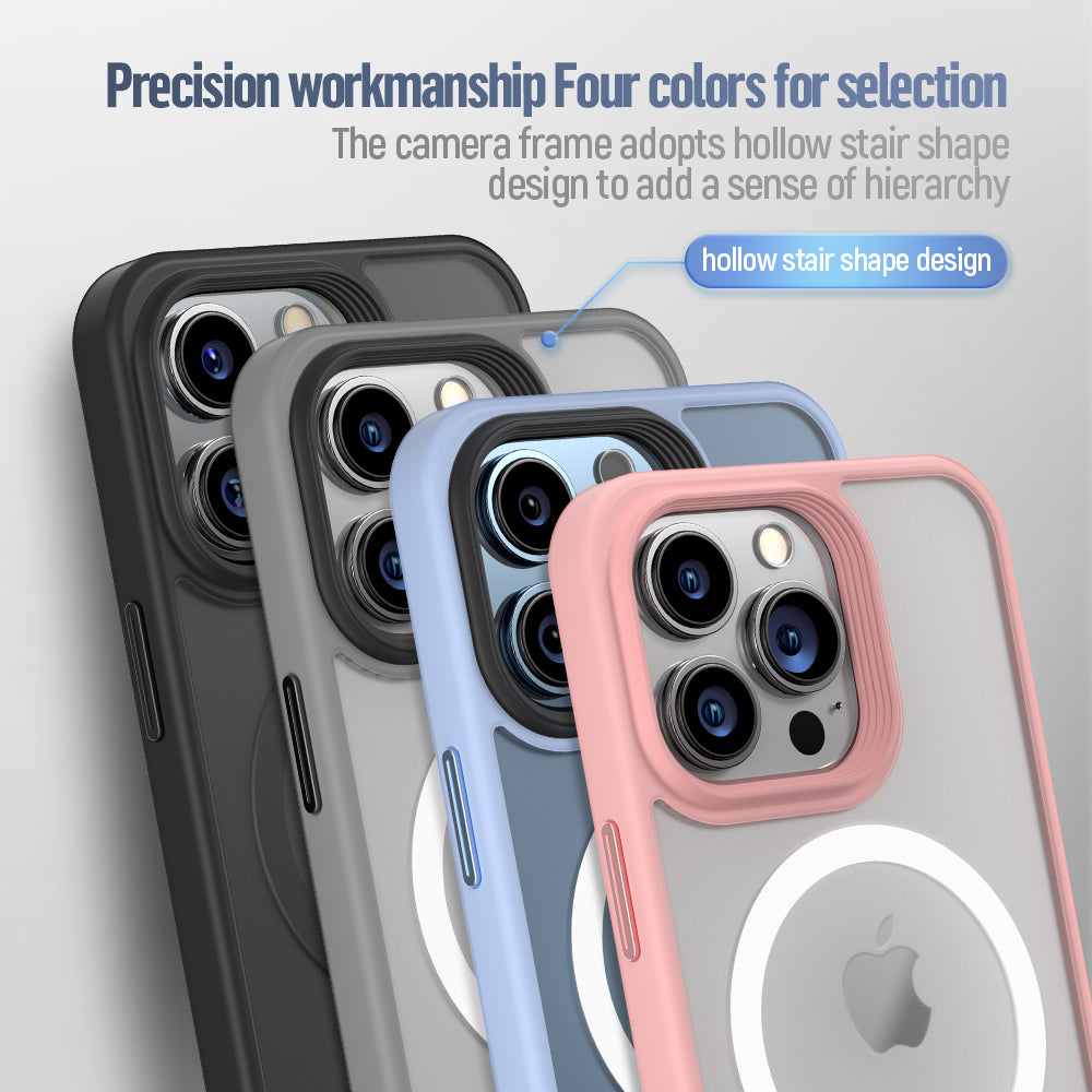 MagSafe kryt na iPhone 16 Blueo Skin Friendly Frosted Case - šedý - bonami.click