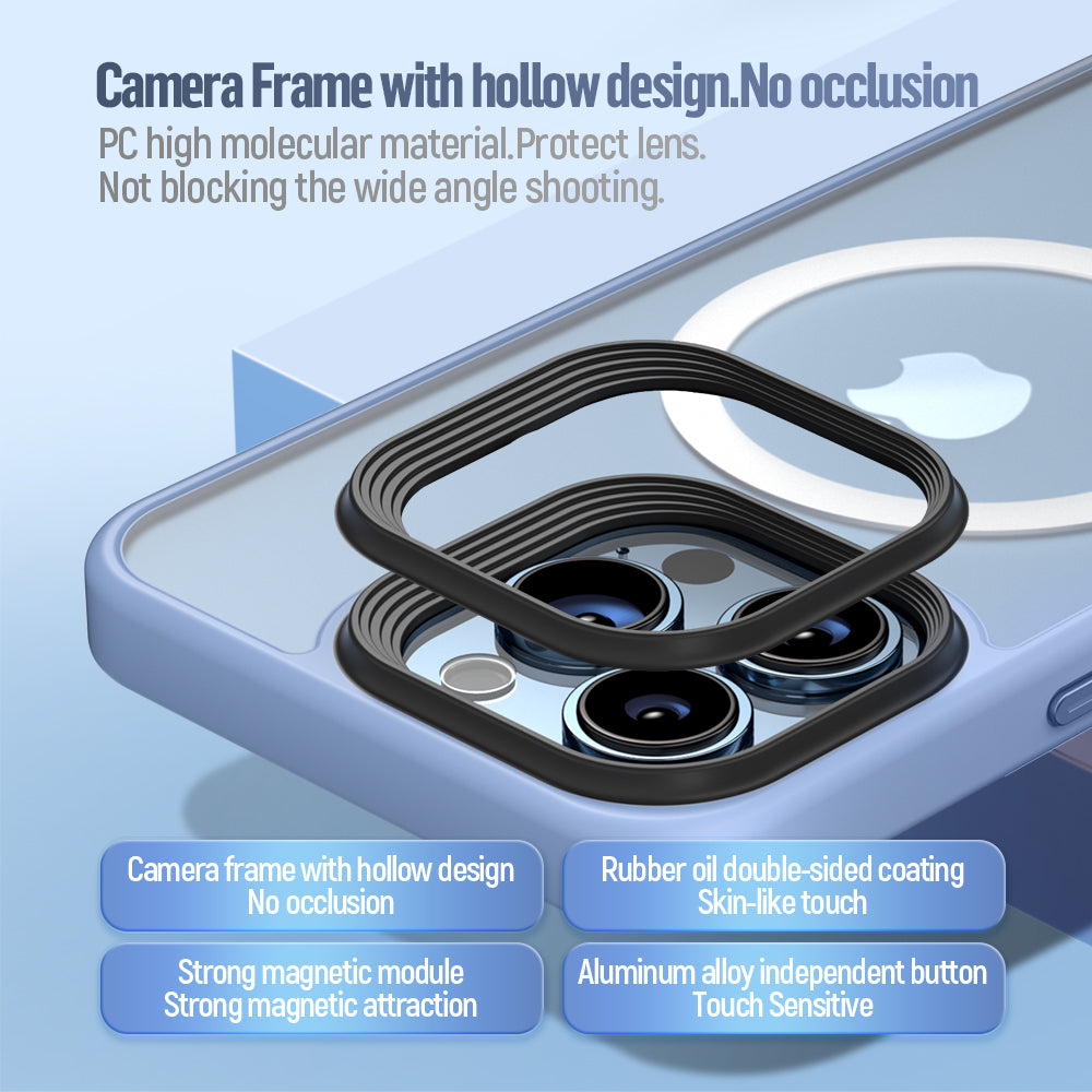 MagSafe kryt na iPhone 16 Blueo Skin Friendly Frosted Case - šedý - bonami.click
