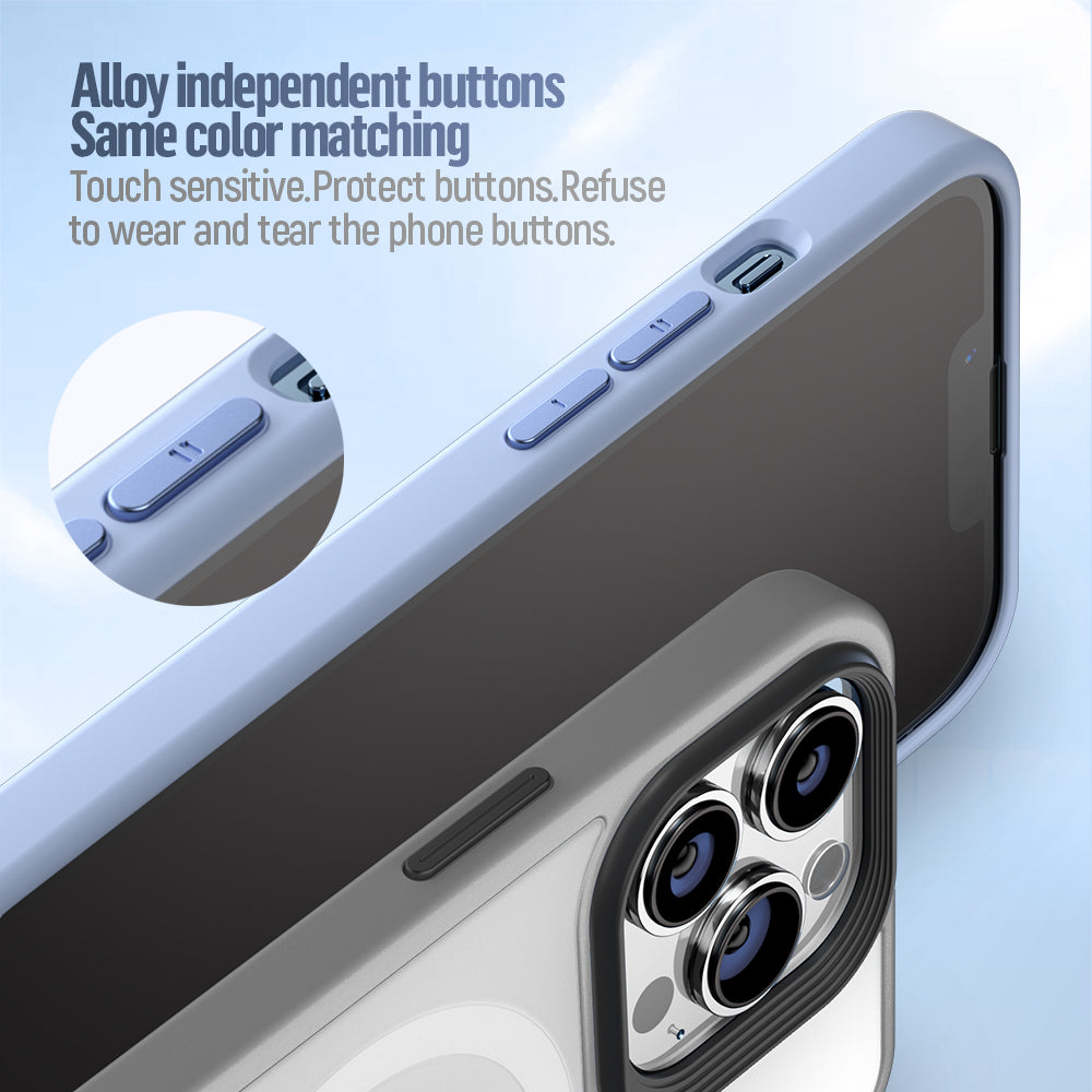 MagSafe kryt na iPhone 16 Blueo Skin Friendly Frosted Case - šedý - bonami.click