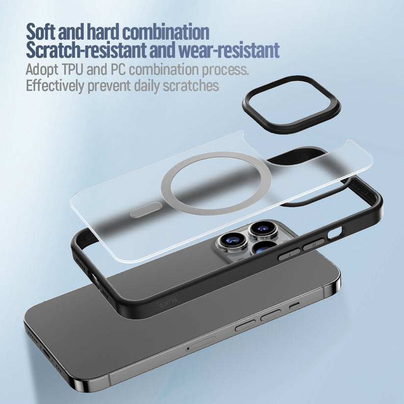 MagSafe kryt na iPhone 16 Plus Blueo Skin Friendly Frosted Case - šedý - bonami.click