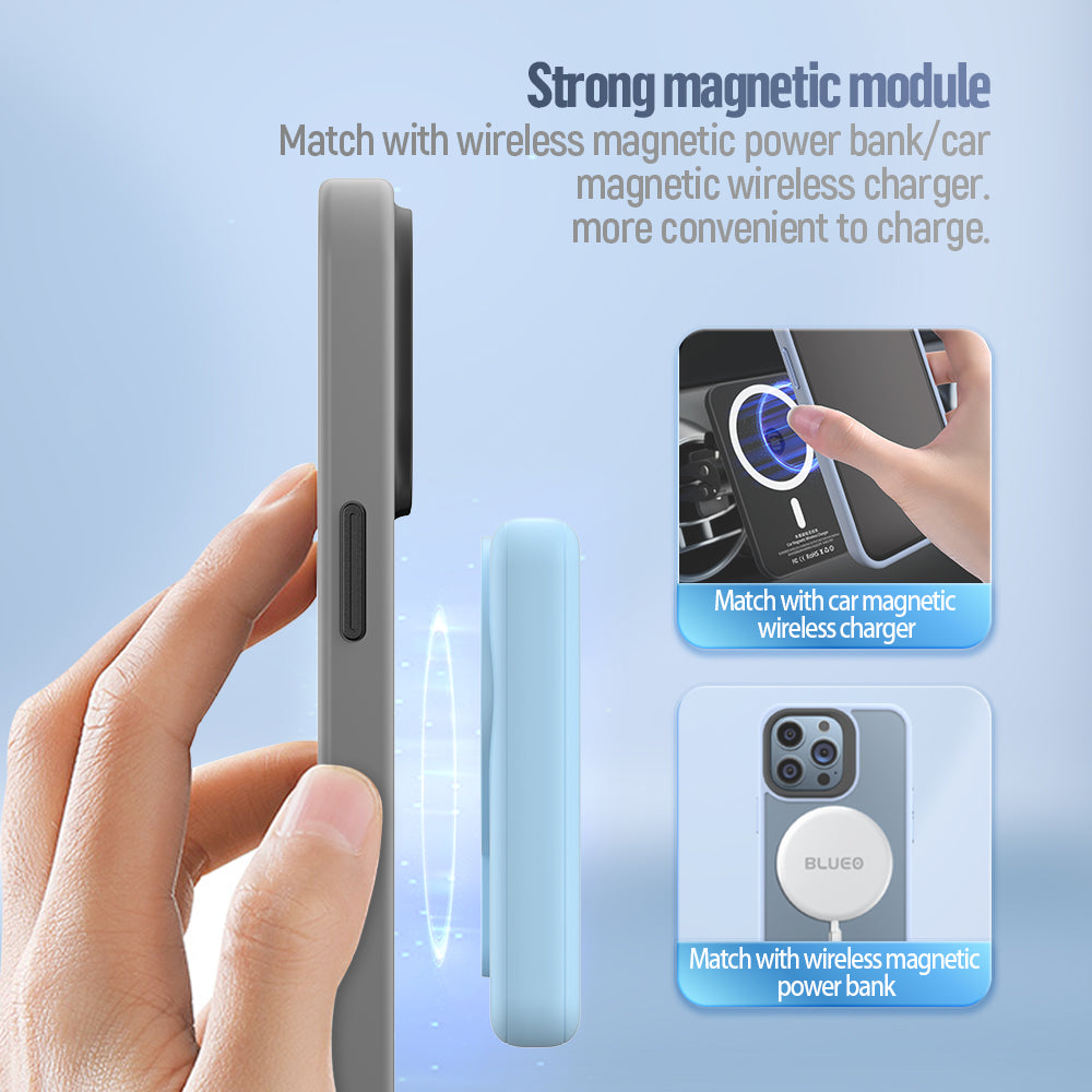 MagSafe kryt na iPhone 16 Plus Blueo Skin Friendly Frosted Case - šedý - bonami.click
