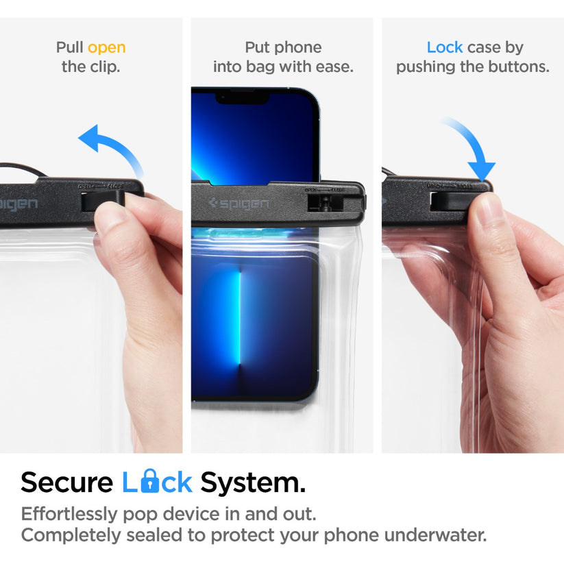 Vodotěsné plovoucí pouzdro Spigen Aqua Shield A610 - průhledné - bonami.click