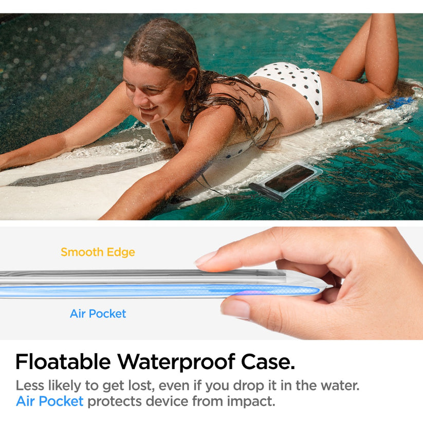 Vodotěsné plovoucí pouzdro Spigen Aqua Shield A610 - průhledné - bonami.click