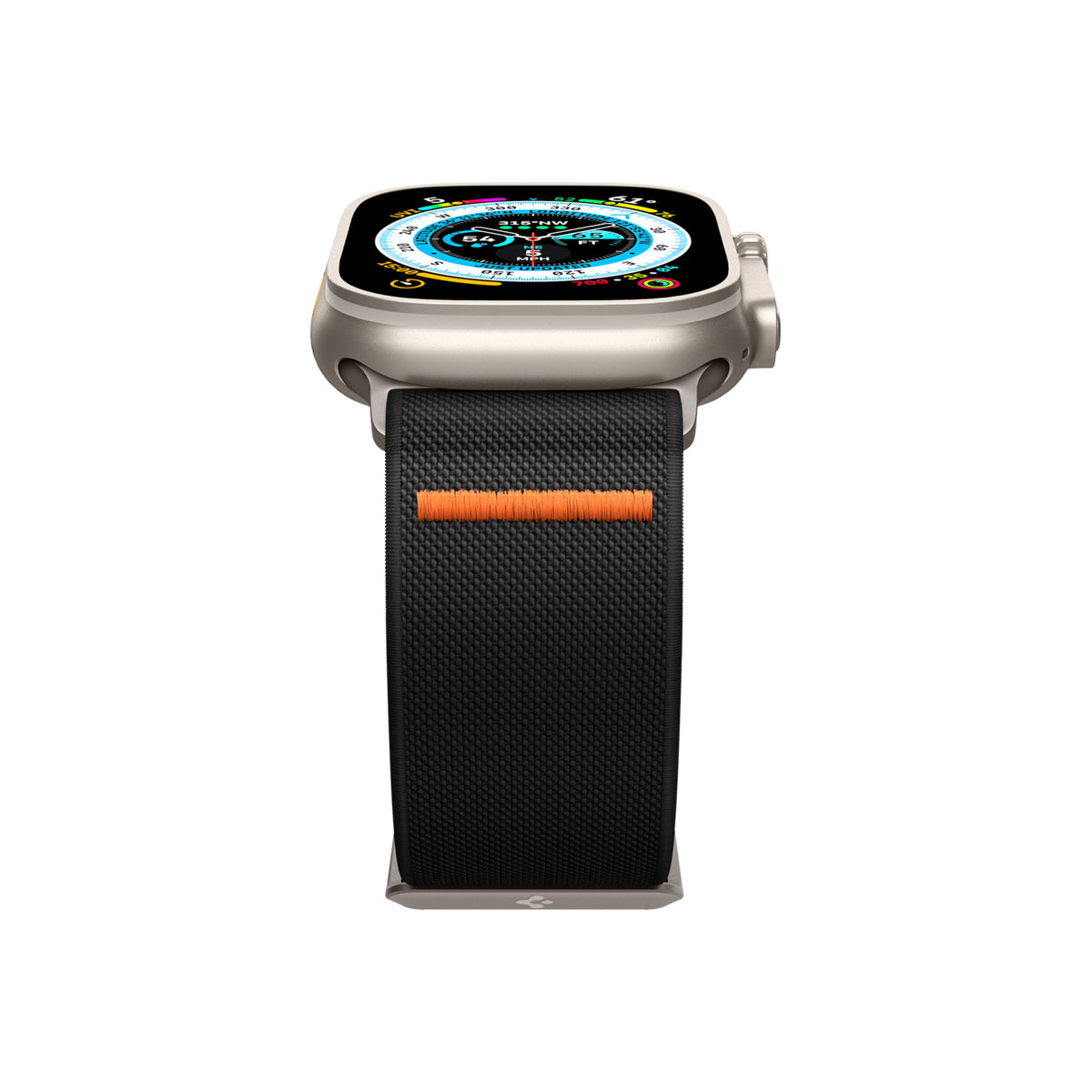Řemínek pro Apple Watch 42/44/45/49mm Spigen Lite Fit Ultra - černý - bonami.click