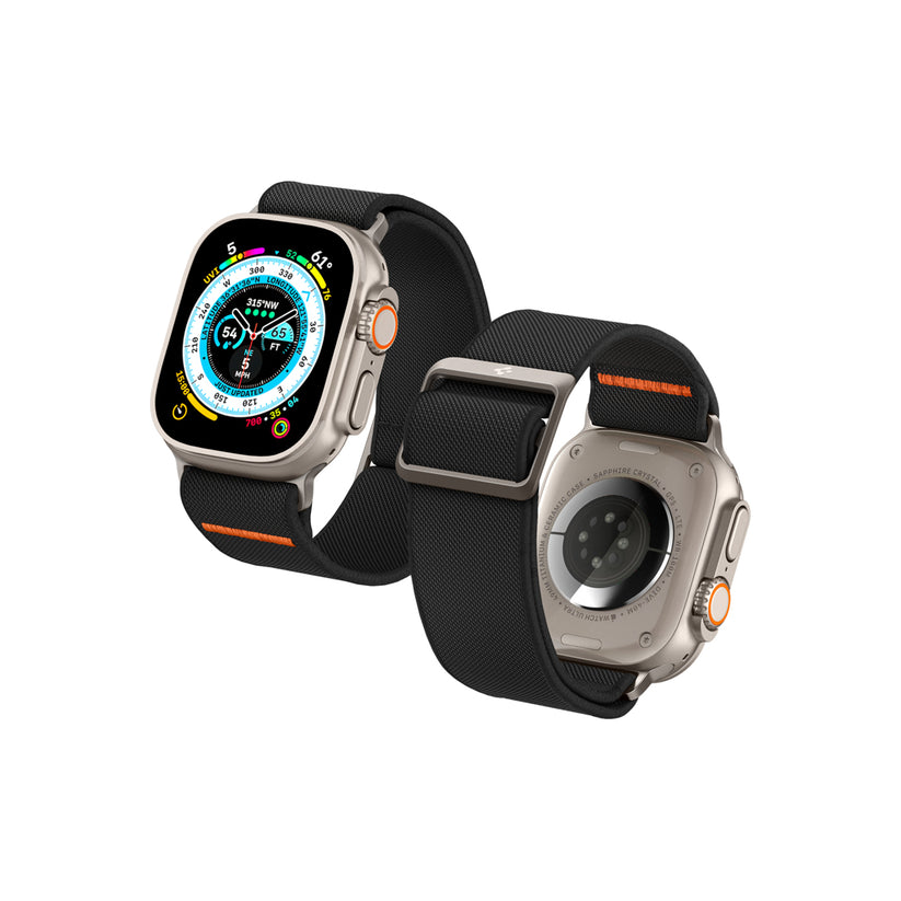 Řemínek pro Apple Watch 42/44/45/49mm Spigen Lite Fit Ultra - černý - bonami.click