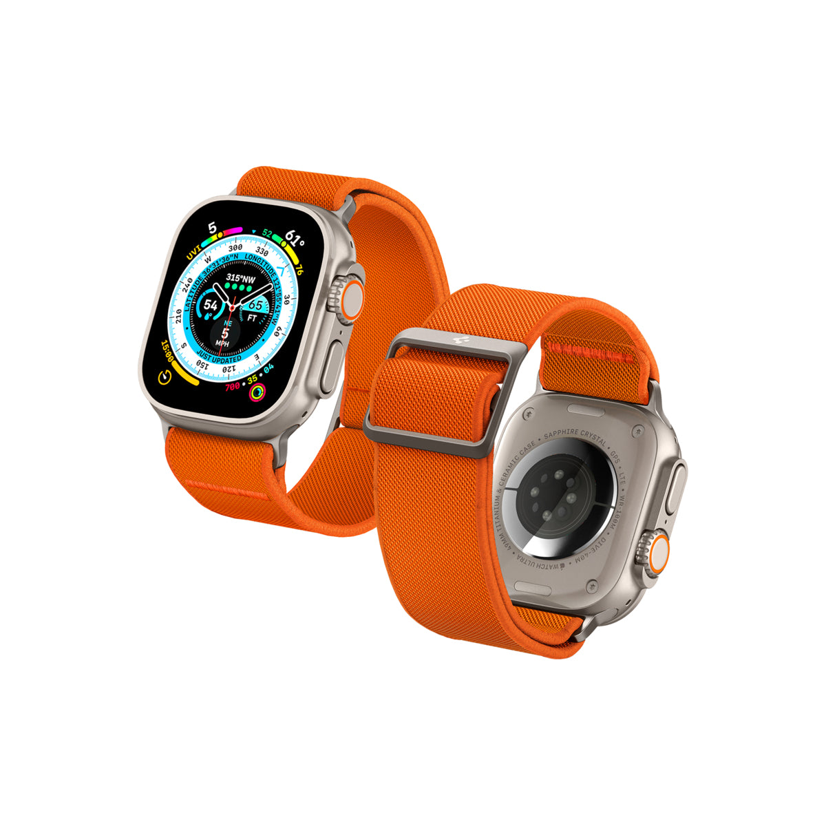 Řemínek pro Apple Watch 42/44/45/49mm Spigen Lite Fit Ultra - oranžový - bonami.click