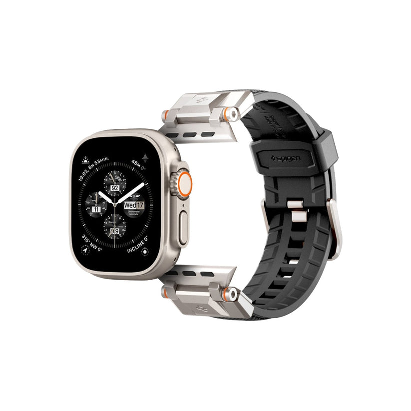 Řemínek pro Apple Watch 42/44/45/49 mm Spigen Dura Pro Armor Band - černý - bonami.click