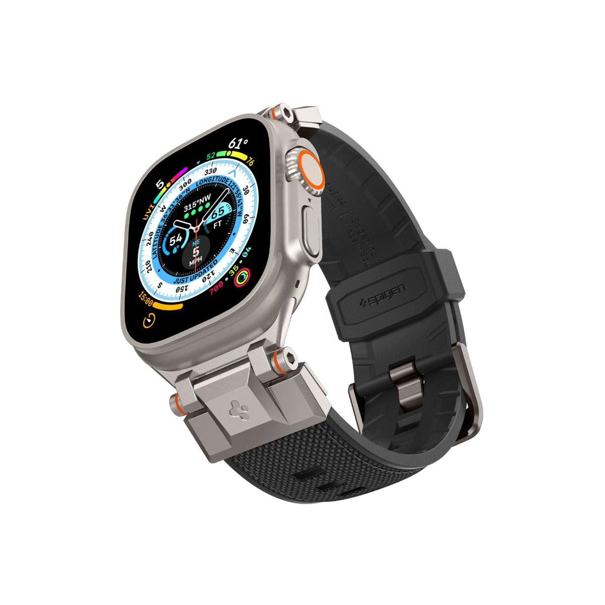 Řemínek pro Apple Watch 42/44/45/49 mm Spigen Dura Pro Armor Band - černý - bonami.click