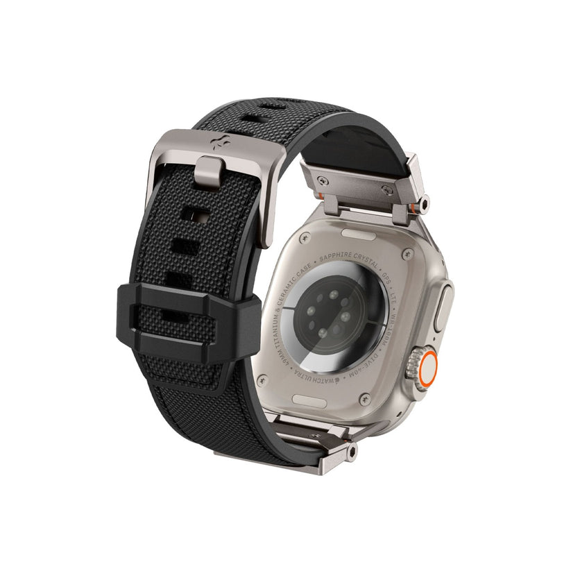 Řemínek pro Apple Watch 42/44/45/49 mm Spigen Dura Pro Armor Band - černý - bonami.click