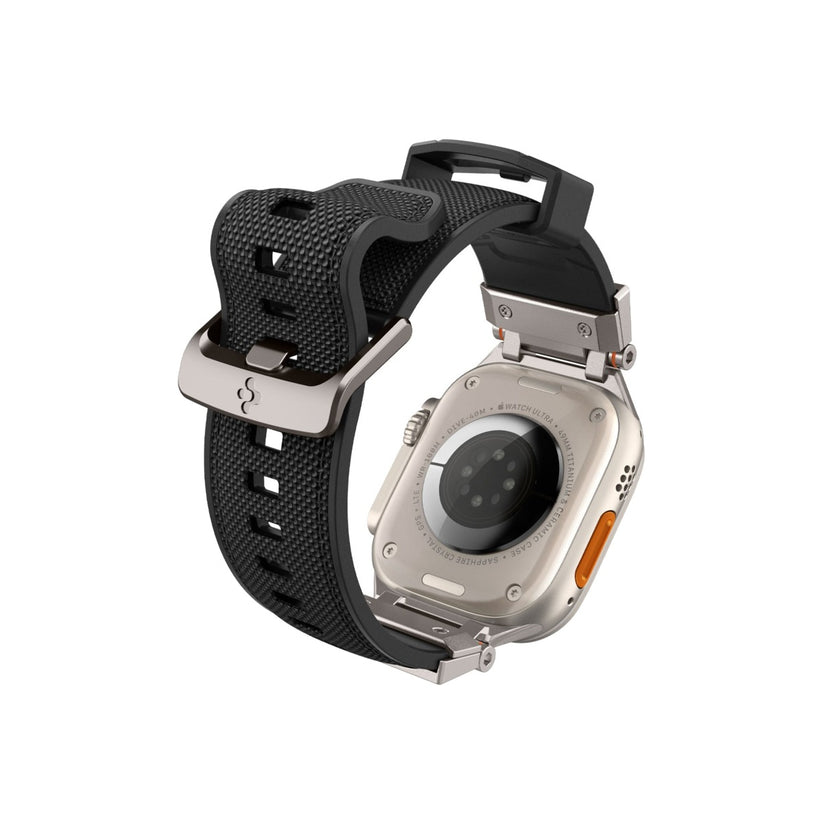 Řemínek pro Apple Watch 42/44/45/49 mm Spigen Dura Pro Armor Band - černý - bonami.click