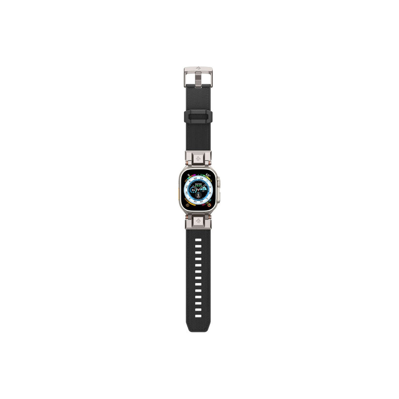 Řemínek pro Apple Watch 42/44/45/49 mm Spigen Dura Pro Armor Band - černý - bonami.click